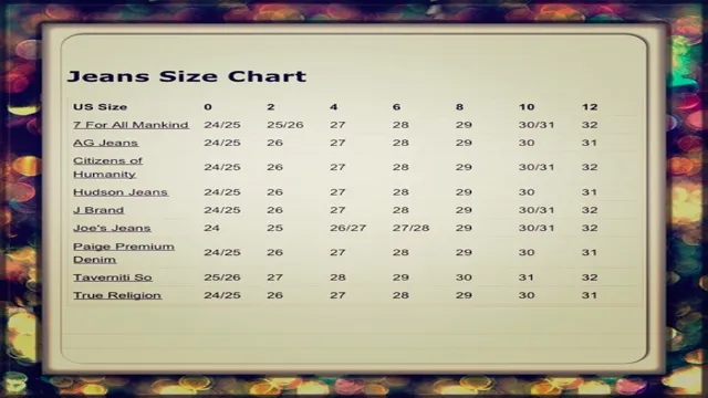 Free People Jeans Size Chart