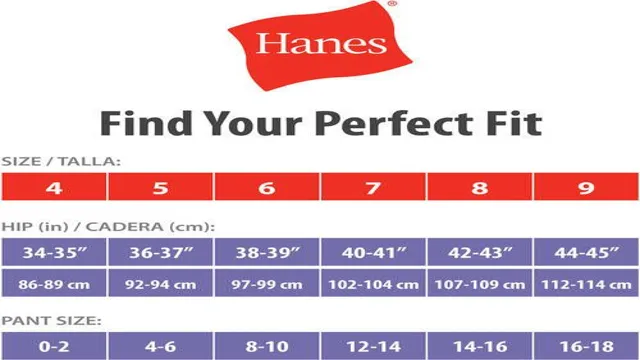 Hanes Womens Underwear Size Chart
