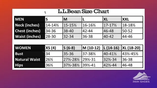 Ll Bean Shoe Size Chart Step Into Comfort Sizechartly 4019