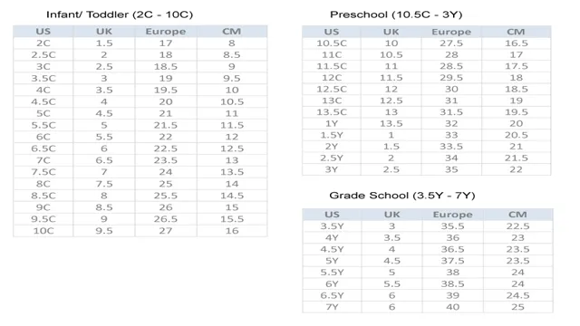 Nike Big Kids Size Chart Find The Perfect Fit For Your Growing Child 