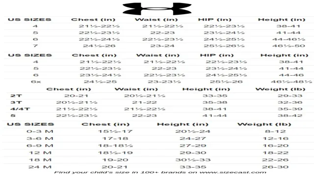 Under Armour Girls Size Chart: Finding the Perfect Fit – SizeChartly