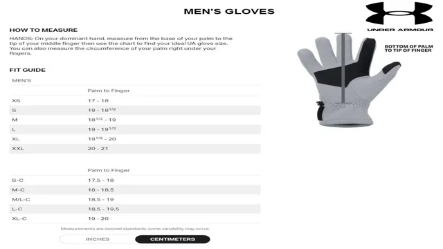 Under Armour Gloves Size Chart