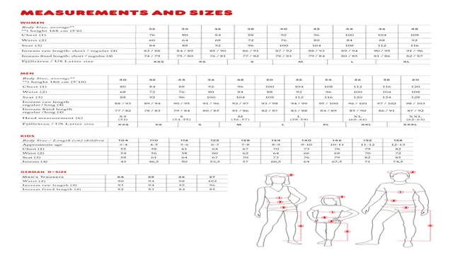 fjallraven men's size chart