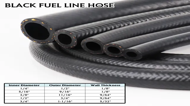 fuel line fuel hose sizes chart